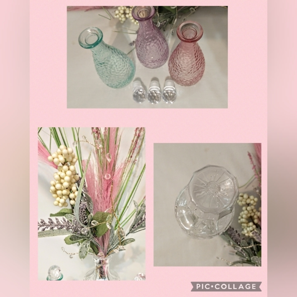 Vintage Empoli Italian Decanter & 3 Pastel Glass Bottles w/ Stoppers - Picture 8 of 11